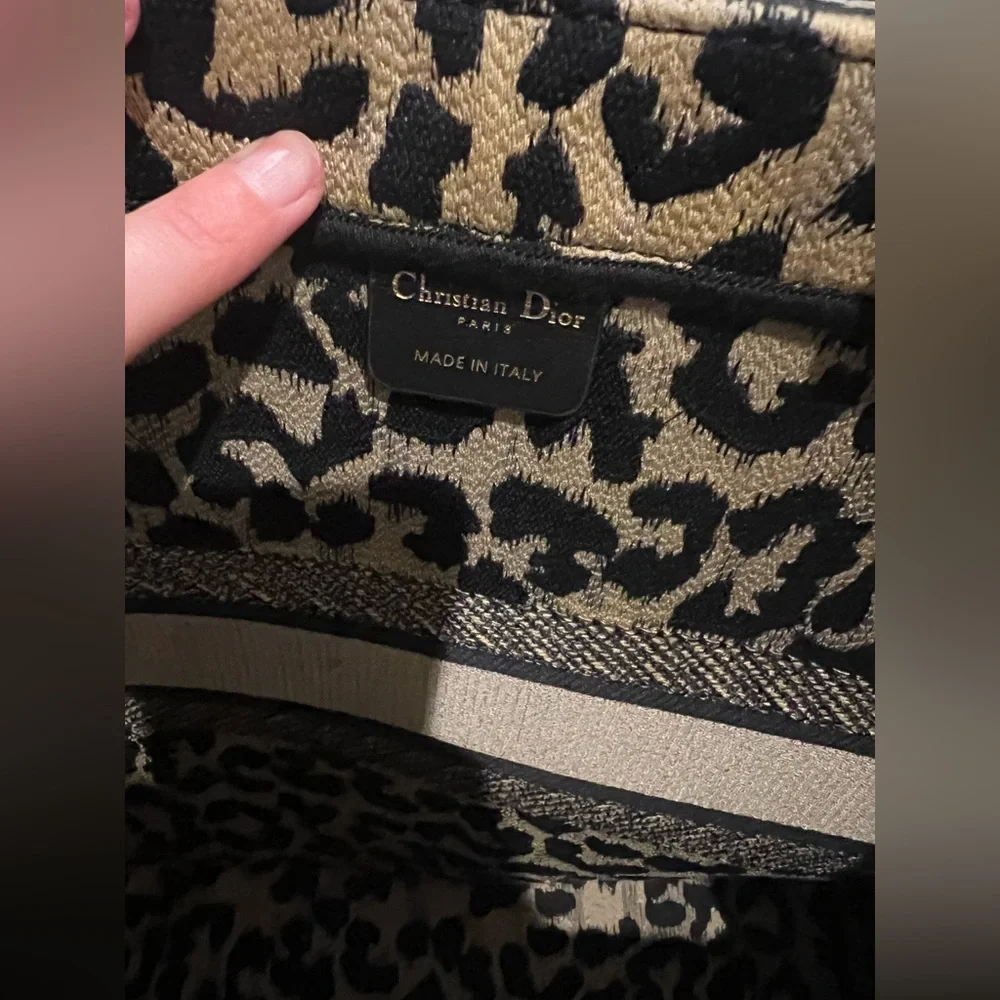 Dior Leopard Print Book Tote - Picture 5 of 9